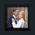 Boîte À Souvenirs Cadre moderne et photo Monogramme<br><div class="desc">Un design photo à fond saigné avec un cadre fin élégant et un monogramme de 3 lettres. Personnalisez-le avec pour la journée de la mère,  comme un cadeau de mariage ou d'anniversaire,  un cadeau de remise de diplômes,  etc.</div>
