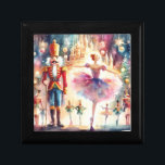 Boîte À Souvenirs Casse-noisette Ballet Aquarelle Noël Ballerina<br><div class="desc">Nutcracker Ballet Watercolor Christmas Ballerina Festive Holiday Box propose un ballet traditionnel de Noël avec une ballerine et un casse-noix. Parfait pour les cadeaux de Noël,  les faveurs de Noël et plus encore. Créé par Evco Studio www.zazzle.com/store/evcostudio</div>