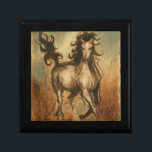 Boîte À Souvenirs Cheval sauvage et couleurs chaudes<br><div class="desc">Ethan Harper est connu pour ses peintures abstraites. Il aime peindre des chevaux et des paysages et cette image ne fait pas exception. La netteté de l'encre utilisée sur le cheval sauvage se fond parfaitement avec les couleurs chaudes de l'arrière - plan.</div>