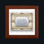Boîte À Souvenirs Citation chrétienne de bible d'or de sagesse de<br><div class="desc">La citation chrétienne de bible d'or de sagesse de 3h13 de proverbes perle la boîte-cadeau de cadre.</div>