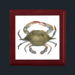 Boîte À Souvenirs Crabe d'aquarelle - gris<br><div class="desc">"Crabe aquarelle" par Emma Scarvey. Comprend un crabe gris aquarelle sur un arrière - plan blanc.</div>