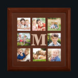 Boîte À Souvenirs Créer votre propre famille personnalisée 8 photo C<br><div class="desc">Créez votre propre coffret cadeau personnalisé moderne en quadrillages 8 photos personnalisées avec vos photos Instagram ou vos photos préférées et votre monogramme/initial</div>