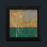 Boîte À Souvenirs Croquis floral avec Fleur sauvage et Plante<br><div class="desc">Beaucoup de choses se passent dans ce tableau de Jennifer Goldberger. Un croquis fleuri occupe le devant de la scène,  et de petits arbres font partie de l'arrière - plan. Les fans d'Eugene Delacroix et d'Edward Hopper voudront peut-être acheter cette pièce !</div>