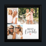 Boîte À Souvenirs Cute Best Friends Bestie Script Photo Collage<br><div class="desc">Une boîte de conservation photo pour les meilleurs amis avec la chambre pour 3 photos. Personnalisez-le avec des photos de vos amis et rangez vos souvenirs de vos moments de plaisir ensemble. Conçu pour vous par Blackberry Boulevard.</div>