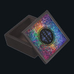 Boîte À Souvenirs De Première Qualité Cool Multicolor Parties scintillant rétro et étinc<br><div class="desc">Coll parties scintillant rétro multicolore et scintille motif 3. Version monographique. Si vous avez besoin d'aide pour customiser un de mes designs,  contactez le concepteur ArtOnWear. Mise en forme de texte gratuite avec aide en direct disponible sur demande.</div>