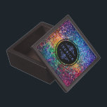 Boîte À Souvenirs De Première Qualité Cool Multicolor Parties scintillant rétro et étinc<br><div class="desc">Coll parties scintillant rétro multicolore et scintille motif 3. Version monographique. Si vous avez besoin d'aide pour customiser un de mes designs,  contactez le concepteur ArtOnWear. Mise en forme de texte gratuite avec aide en direct disponible sur demande.</div>