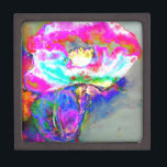 Boîte À Souvenirs De Première Qualité Elégant tableau turquoise rose abstrait<br><div class="desc">Elégant tableau turquoise rose abstrait</div>