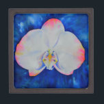 Boîte À Souvenirs De Première Qualité Elégante aquarelle Orchidée rose<br><div class="desc">Romantic elegant pink and white orchid watercolor painting by H Cooper</div>