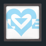 Boîte À Souvenirs De Première Qualité Graphique d'amour cool, Bleu<br><div class="desc">Un logo graphique,  fait sur mesure. AMOUR en bleu.</div>