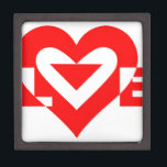 Boîte À Souvenirs De Première Qualité Graphique d'amour cool, Rouge<br><div class="desc">Un logo graphique,  fait sur mesure. AMOUR en rouge.</div>