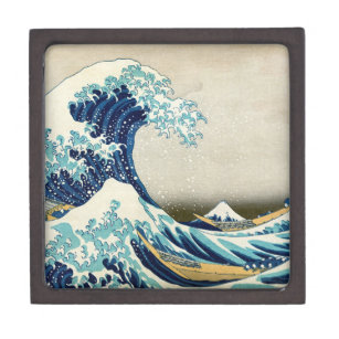 Boîte À Souvenirs De Première Qualité Katsushika Hokusai - La Grande vague au large de K