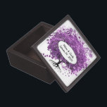 Boîte À Souvenirs De Première Qualité Mariage de feuille de coeur pourpre de forêt<br><div class="desc">Mariage de feuille de coeur pourpre de forêt</div>