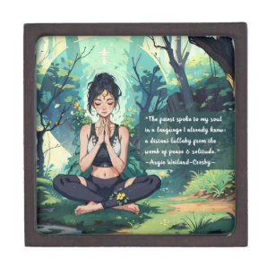 Boîte À Souvenirs De Première Qualité Méditation du Yoga de Forêt Naturelle Reiki Master
