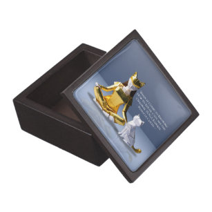 Boîte À Souvenirs De Première Qualité Origami Gold Foil Yoga Méditer Catwoman and Cat