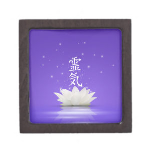 Boîte À Souvenirs De Première Qualité Symboles de Reiki - lotus blanc