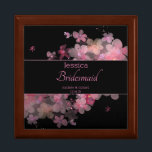 Boîte À Souvenirs Délicate femme de ménage d'aquarelle<br><div class="desc">Beau et élégant cadeau de femme de ménage à floral peint délicatement.</div>