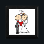Boîte À Souvenirs Des couples de mariage je fais le T-shirts et les<br><div class="desc">Un chiffre jeunes mariés de bâton dans un smoking et la robe de mariage avec le texte qui me lit "font" sur le chiffre de bâton T-shirts de couples de mariage, tasses, cartes, autocollants, souvenirs, porte - clés, mousepads, sets de table, ornements, et d'autres articles nuptiales d'habillement et de cadeau....</div>