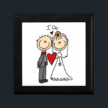 Boîte À Souvenirs Des couples de mariage je fais le T-shirts et les<br><div class="desc">Un chiffre jeunes mariés de bâton dans un smoking et la robe de mariage avec le texte qui me lit "font" sur le chiffre de bâton T-shirts de couples de mariage, tasses, cartes, autocollants, souvenirs, porte - clés, mousepads, sets de table, ornements, et d'autres articles nuptiales d'habillement et de cadeau....</div>