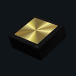 Boîte À Souvenirs Elégant Faux Gold Personnalisé Métallurgique Vide<br><div class="desc">Elégant Faux Gold Métallic Look Blank Modèle Classic Keepsakbox.</div>
