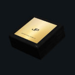 Boîte À Souvenirs Élégant Monogramme Modèle Faux Gold Classic<br><div class="desc">Élégante Boîte à bijoux Monogramme Modèle Faux Gold Classic.</div>