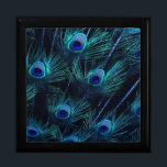 Boîte À Souvenirs Élégant Royal Blue Peacock Keepsaké boîte cadeau<br><div class="desc">Élégante boîte cadeau bleu marine paon bleu paon. Cette belle boîte cadeau de paon bleu est vraiment magnifique.</div>