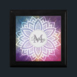 Boîte À Souvenirs Elégant Zen Mandala Design personnalisé<br><div class="desc">Boîte de conservation personnalisée avec design de mandala décoratif.</div>