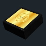 Boîte À Souvenirs Faux Gold Personnalisé Monogramme moderne Élégant<br><div class="desc">Custom Faux Or Moderne Monogramme Élégant Modèle Bijoux en bois Keepsaké boîte cadeau.</div>