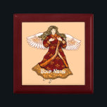 Boîte À Souvenirs Fleur de lis ange chrétien<br><div class="desc">Fleur De Lis Angel Jewelry Box, t-shirts Angel et cadeaux Angel par ArtMuvz Illustration. T-shirt romantique Fleur De Lis Angel pour maman, papa, enfants, bébé. Ange chrétien et cadeaux de Noël, sac fourre-tout, mug, casquette. Les cadeaux d'anges sont une façon réfléchie et significative de montrer à quelqu'un qui vous tient...</div>