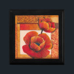 Boîte À Souvenirs Fleurs de pavot sur Tan et Arrière - plan orange<br><div class="desc">On ressent presque la texture des pétales sur ces fleurs de pavot peintes par Tim O'Toole. Ils se fondent parfaitement dans l'arrière - plan bronzé et orange,  créant une vision merveilleusement poétique. Achetez-le pour votre maison ou offrez-le en cadeau!</div>