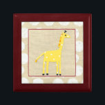 Boîte À Souvenirs Girafe jaune avec Pois blancs<br><div class="desc">Bien qu'il n'y ait pas de feuilles à étirer pour cette girafe jaune toujours la tête haute. Un merveilleux morceau de Juin Erica Vess qui serait un joli ajout à n'importe quelle maison,  en particulier celle avec des enfants. Achetez votre impression dès aujourd'hui !</div>
