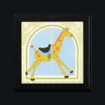 Boîte À Souvenirs Giraffe de carrousel par Juin Erica Vess<br><div class="desc">Si vous ne pouvez pas vous rendre au parc et faire le tour de manège, cette impression peut être la prochaine meilleure alternative. Juin Erica Vess a fait cette incroyable interprétation d'une girafe de carrousel sur un arrière - plan bleu pastel et vert. Vous voulez juste faire un tour en...</div>