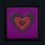Boîte À Souvenirs Gothique Melting Love Heart Boîte Cadeau<br><div class="desc">Cette magnifique boîte cadeau dispose d'une belle image numérique d'un coeur gothique noir et rouge avec des bords déchirés qui brillent avec une lumière éthérée et semblent fondre. L'arrière - plan est violet.</div>