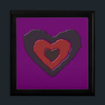 Boîte À Souvenirs Gothique Melting Love Heart Boîte Cadeau<br><div class="desc">Cette magnifique boîte cadeau dispose d'une belle image numérique d'un coeur gothique noir et rouge avec des bords déchirés qui brillent avec une lumière éthérée et semblent fondre. L'arrière - plan est violet.</div>