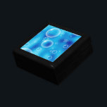 Boîte À Souvenirs Grosses bulles bleues rebondissantes<br><div class="desc">De grosses bulles bleues brillantes rebondissantes ! Motif mignonne et joyeuse.</div>