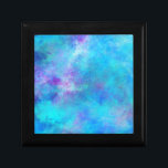 Boîte À Souvenirs Icy blue Abstract<br><div class="desc">Icy Blue abstract art with a marbled texture. Blues,  purples and pinks mix together to create an ethereal texture.</div>