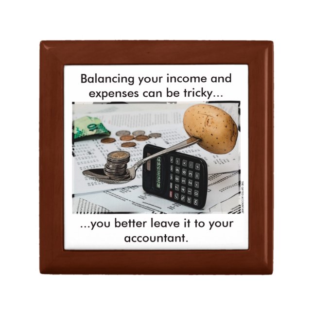 Boîte À Souvenirs "Il peut être difficile d'équilibrer vos revenus e (Devant)