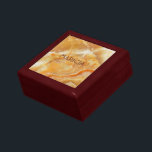 Boîte À Souvenirs Image en marbre Brown et beige<br><div class="desc">Image élégante de marbre brun et beige avec monogramme personnalisable.</div>