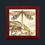 Boîte À Souvenirs Les libellules aux Feuilles et aux fruits<br><div class="desc">Des libellules flottent au-dessus de feuilles portant des fruits dans cette pièce de Vision Studio. Le trio d'insectes se marie étonnamment bien avec leur arrière - plan,  ce qui donne à cette impression une qualité de vie. Commandez votre exemplaire aujourd'hui !</div>