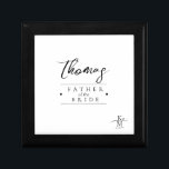 Boîte À Souvenirs Love Calligraphy Heart Wedding Party Blk B&W ID940<br><div class="desc">Des textes manuscrits élégants et des accents de brosse sont utilisés pour créer les pièces de cette belle suite mariage moderne. La boîte de conservation présentée ici pour le père de la mariée peut également être utilisée pour tout autre membre important de la fête de mariage et est classique noir...</div>