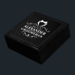 Boîte À Souvenirs Mariage Tuxedo Cravate Groomsman boîte cadeau noir<br><div class="desc">Mariage Groomsman Tuxedo Cravate boîte cadeau noire ou Ballotin</div>