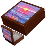 Boîte À Souvenirs Mexique Sunset 0909 Keepsake Box<br><div class="desc">Painting "Mexico Sunset 0909" Collection Hold your valuables in this beautiful keepsake box. Made of lacquered wood, the jewelry box comes in golden oak, ebony black, emerald green, and red mahogany. Soft felt protects your jewelry and other collectibles. Personalize on the product page or click the "Customize" button for more...</div>