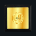 Boîte À Souvenirs Modèle flamand Faux Or Monogramme moderne<br><div class="desc">Glamor Modèle Faux Or Moderne Monogramme Élégant Bijoux en bois Keepsaké Boîte cadeau.</div>