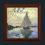 Boîte À Souvenirs Monet - Voilier au Petit-Gennevilliers<br><div class="desc">Claude Monet célèbre peinture,  Sailboat au Petit-Gennevilliers.</div>