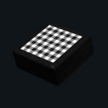 Boîte À Souvenirs Motif En vichy noir et blanc<br><div class="desc">Les carrés noirs, blancs et gris forment un plaid audacieux et à carreaux. Le motif en vichy noir et blanc a été créé à partir de rien. Le blanc est transparent, donc vous pouvez le changer si vous voulez. Il suffit de cliquer sur le bouton "Customiser", puis de sélectionner une...</div>