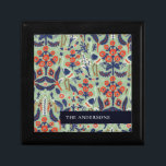 Boîte À Souvenirs Ornat Turquoise Classy Floral Peacock Motif<br><div class="desc">Si vous avez besoin d'une plus grande personnalisation,  n'hésitez pas à m'envoyer un message sur yellowfebstudio@gmail.com .</div>