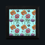 Boîte À Souvenirs Pale Blue Shabby Poppy Décor Floral Poppies Art<br><div class="desc">Boîte cadeau Pale Blue Poppy Decor. Un design floral glorieux. Conçu à partir de mes aquarelles originales,  que j'ai peint dans mon jardin fleuri.</div>