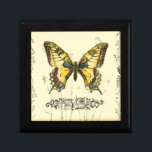 Boîte À Souvenirs Papillon décoratif avec Fleur sauvage<br><div class="desc">Un papillon décoratif aux couleurs vives fait l'objet de cette pièce de Jennifer Goldberger. Les fleurs sauvages sont attirés sur les côtés et sous l'énorme papillon. Une belle frontière pastel complète le décor. Commandez votre impression dès aujourd'hui !</div>