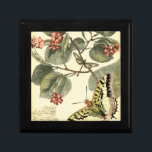 Boîte À Souvenirs Papillon et libellule à fleurs rouges<br><div class="desc">Vision Studio a créé cette scène captivante d'un papillon et d'une libellule flottant près d'un groupe de fleurs rouges. Si vous aimez la nature,  vous devriez obtenir cette impression pour vous-même. Il ferait aussi un cadeau extraordinaire pour quelqu'un de spécial dans votre vie!</div>