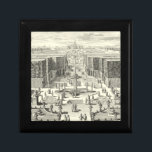 Boîte À Souvenirs Peinture à l'huile des Fontaines du Jardin de Vers<br><div class="desc">Un beau tableau noir et blanc des fontaines du jardin de Versailles réalisé par Paul Decker. Decker était un apprenti en architecture dans les années 1600. Il a produit un certain nombre de dessins qui ont été publiés dans un livre, dont celui-ci. Si vous connaissez quelqu'un qui aime magnifiquement les...</div>