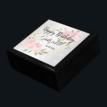 Boîte À Souvenirs Personnaliser - Parties scintillant blanche et fle<br><div class="desc">Personnalisez la boîte cadeau avec de jolies fleurs d'aquarelle rose sur un arrière - plan de cireur blanc prêt à vous personnaliser. Ce design peut être utilisé pour d'autres occasions comme la Fête des Mères, une Graduation, Fête de la Grand-Mère, Mariage, Anniversaire, etc... en changeant simplement le texte. REMARQUE :...</div>